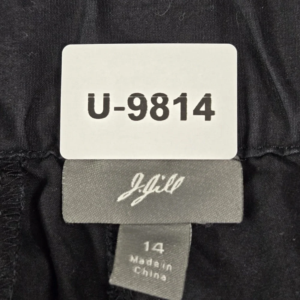 J. Jill Women Pants 14 Black Capri Casual Zipper‎ 25